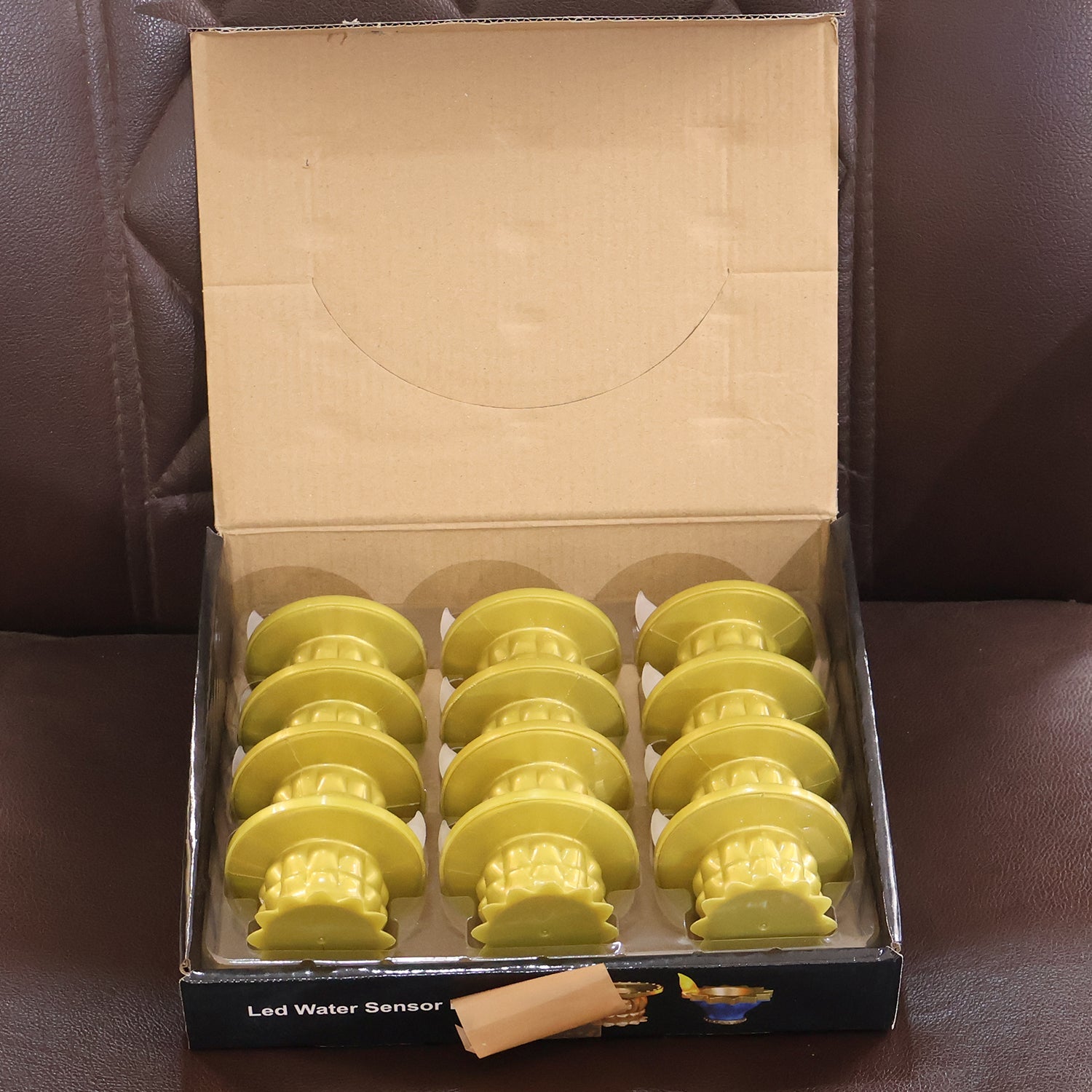 Set of 12 Water Sensor LED Golden Diyas Set of 12 Water Sensor LED Golden Diyas